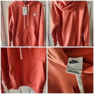 New Nike Men Small Hoodie Orange  Antique Coral  Hoodie  IB3761-846
